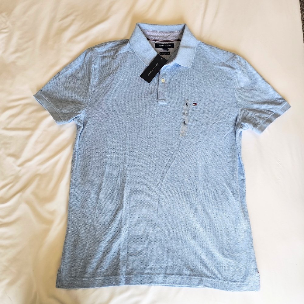 New With Tags Short Sleeve Mens Tommy Hilfiger Polo L custom Fit
